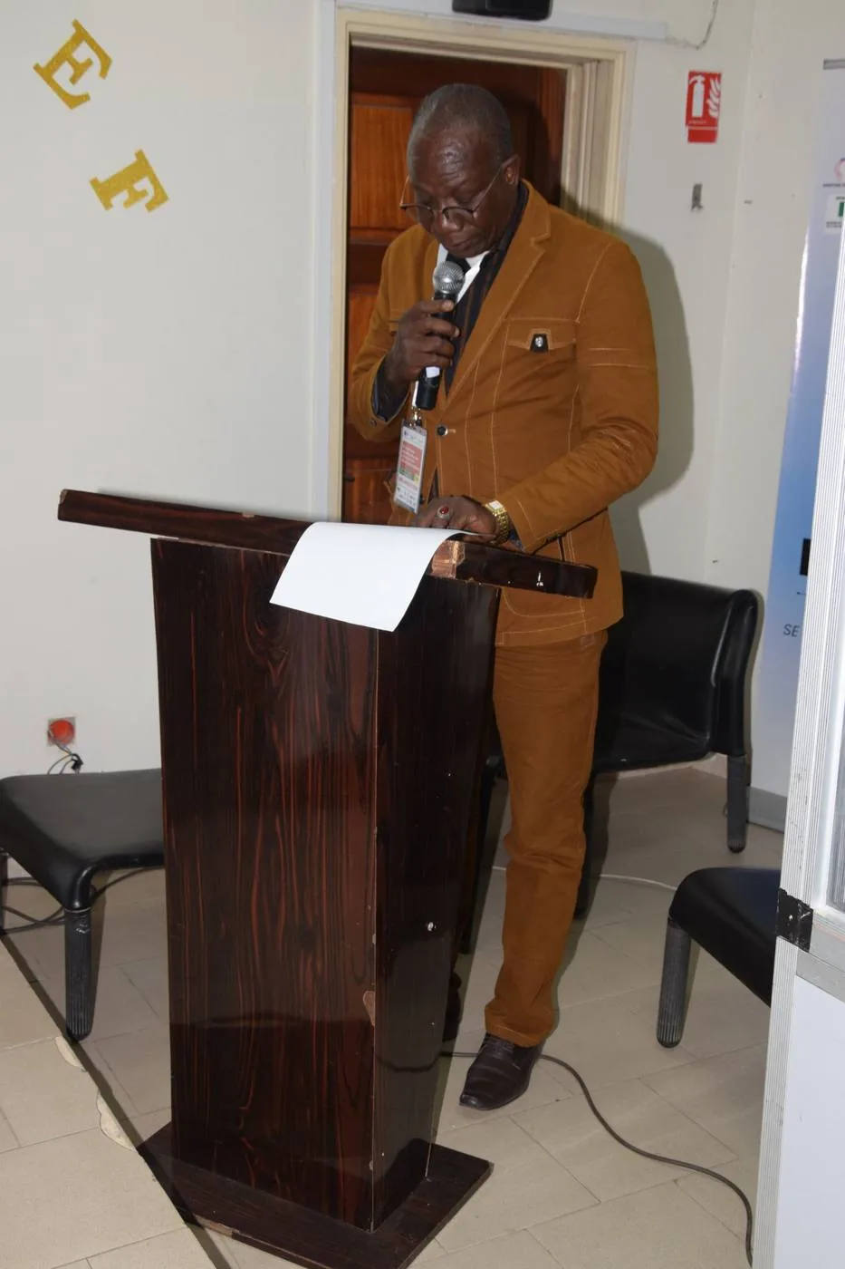 Speaker at the lectern