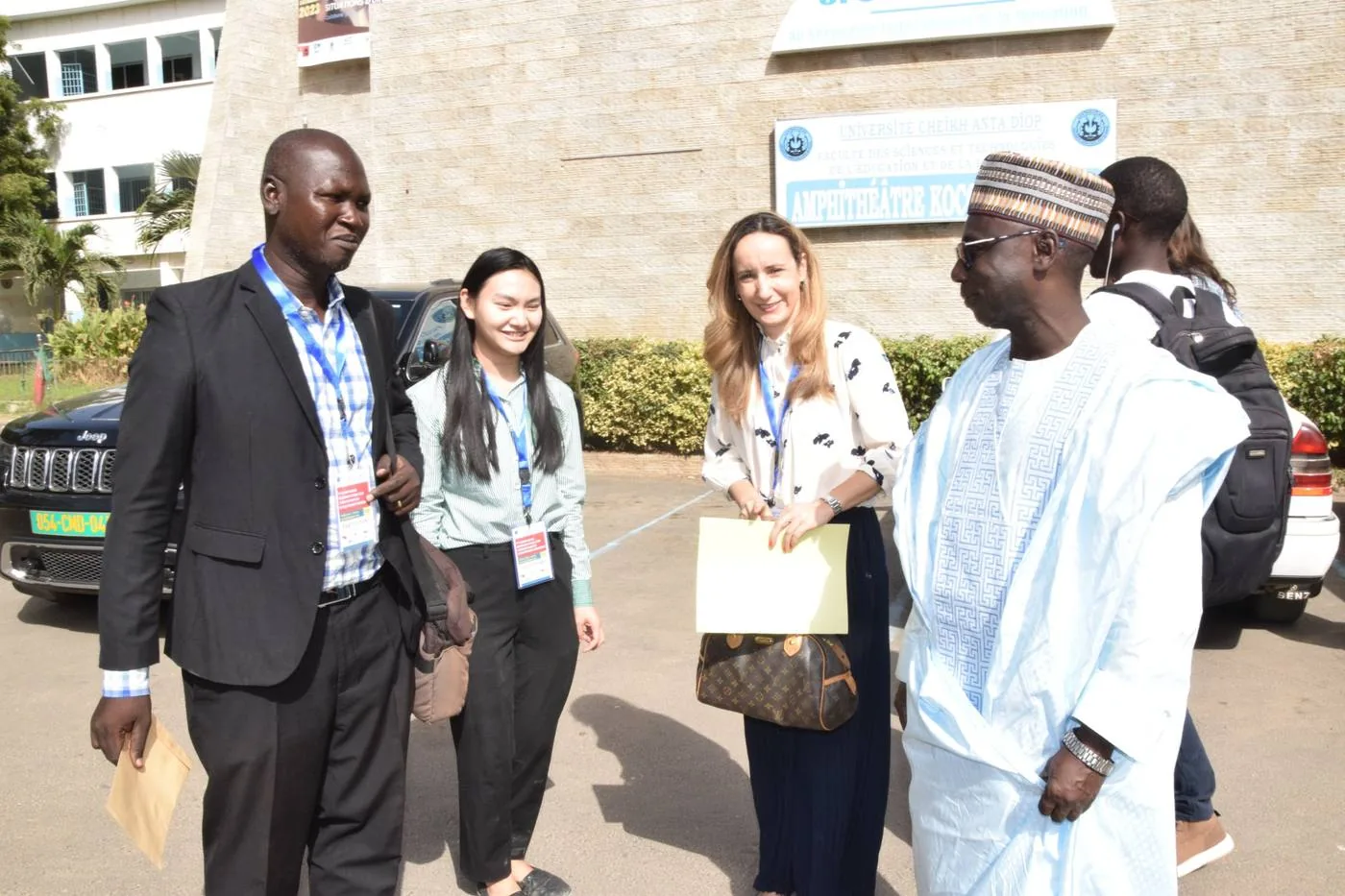 Arrival at FASTEF – UCAD: FASTEF Dean Prof. Moustapha Sokhna and the Ambassador of Portugal in Dakar